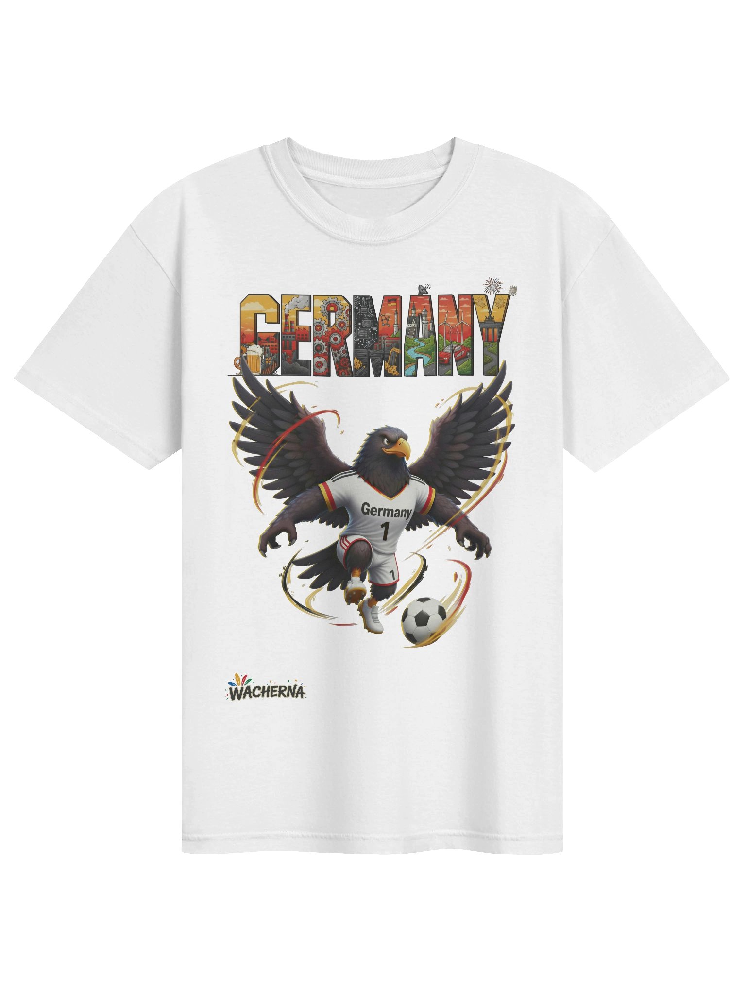 Germany Eagle Mascot Fan Art T-Shirt – Vibrant Culture & Football Streetwear product image (1)