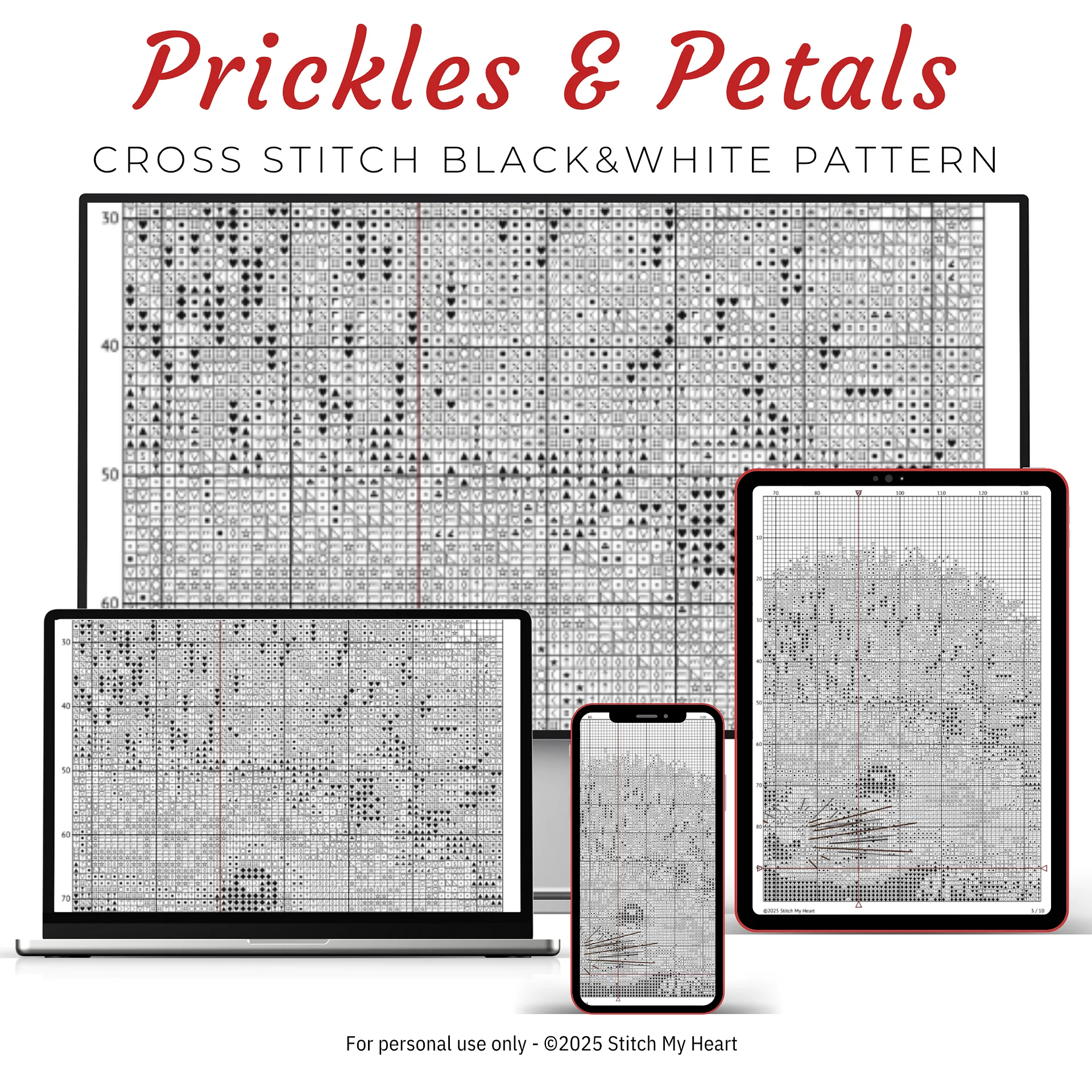 Prickles And Petals Cross Stitch Pattern product image (4)