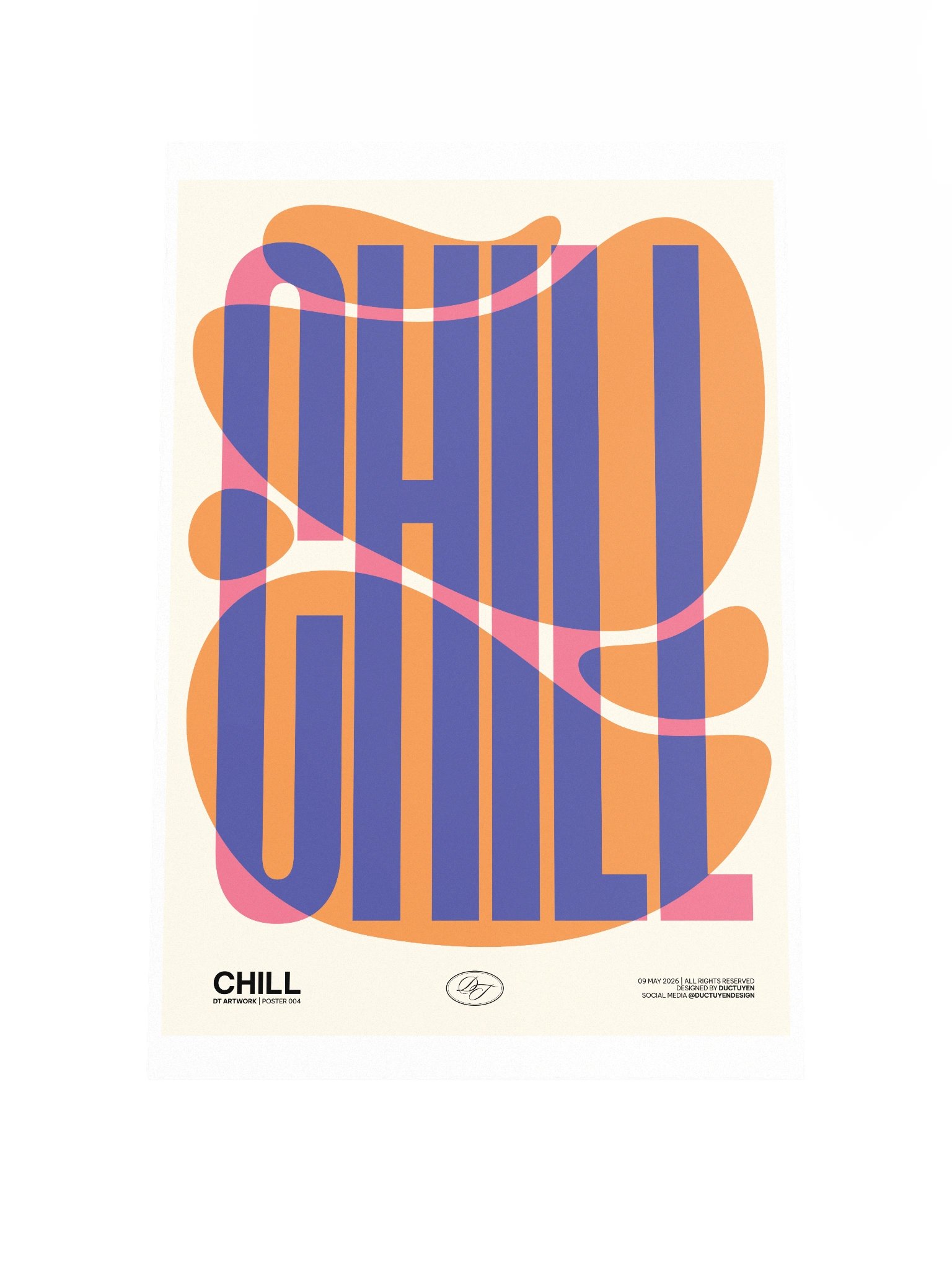 "CHILL" Typography Print Poster (Unframe) product image (4)