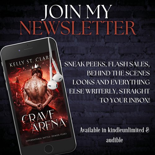 Want to get behind the scenes sneak peeks? 

Sign up for my newsletter! 

https://www.kellystclare.com