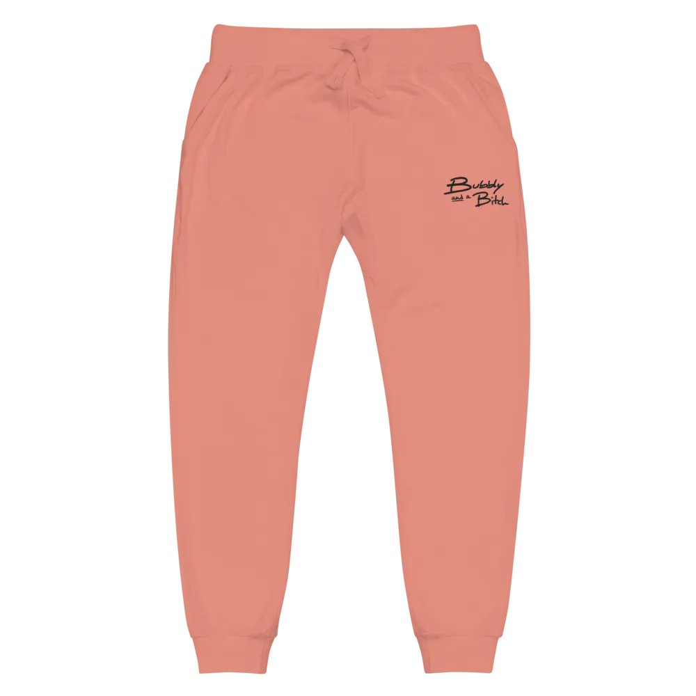 Bubbly and a B*tch embroidered fleece sweatpants product image (6)