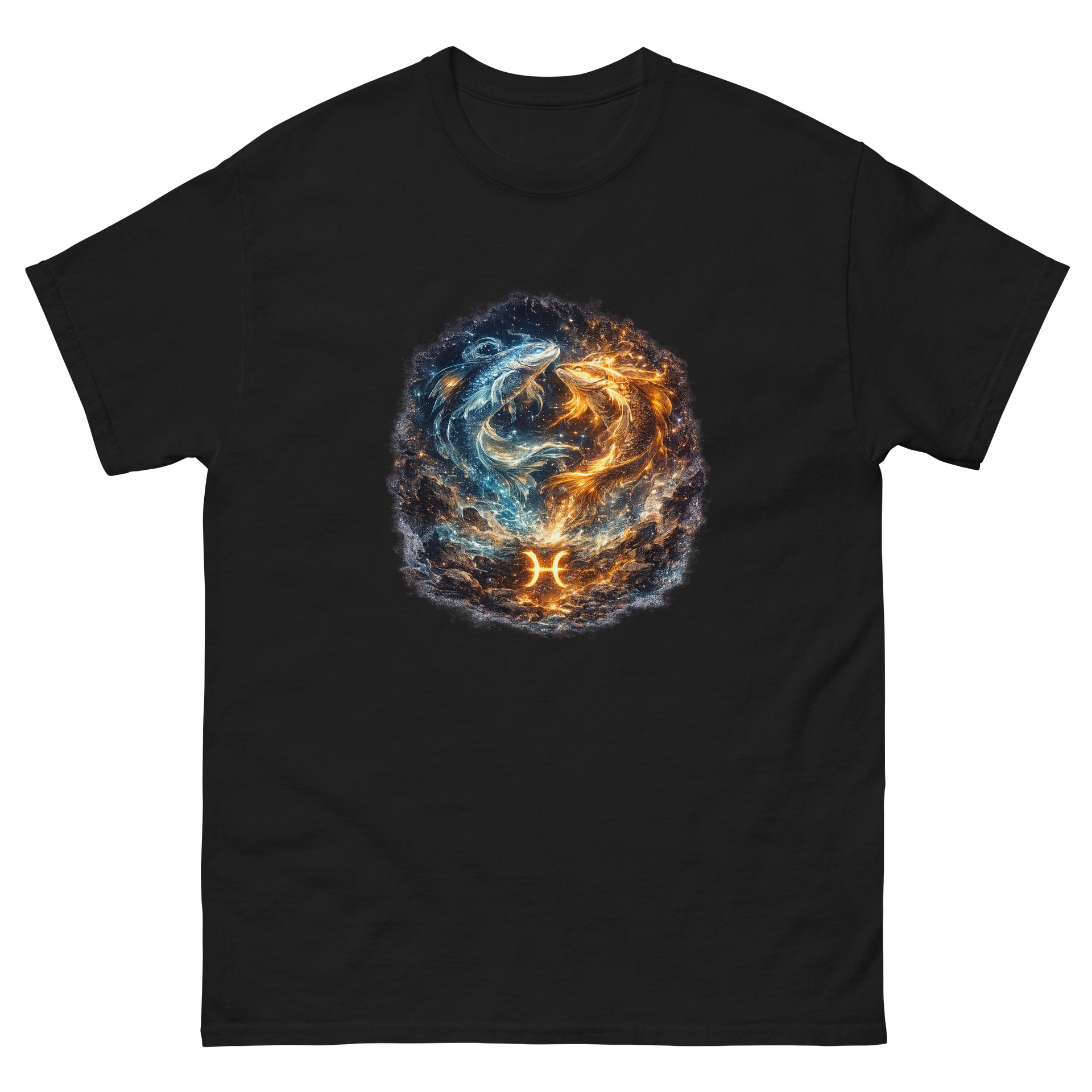 Celestial Twin Currents — Pisces Zodiac Tee product image (2)