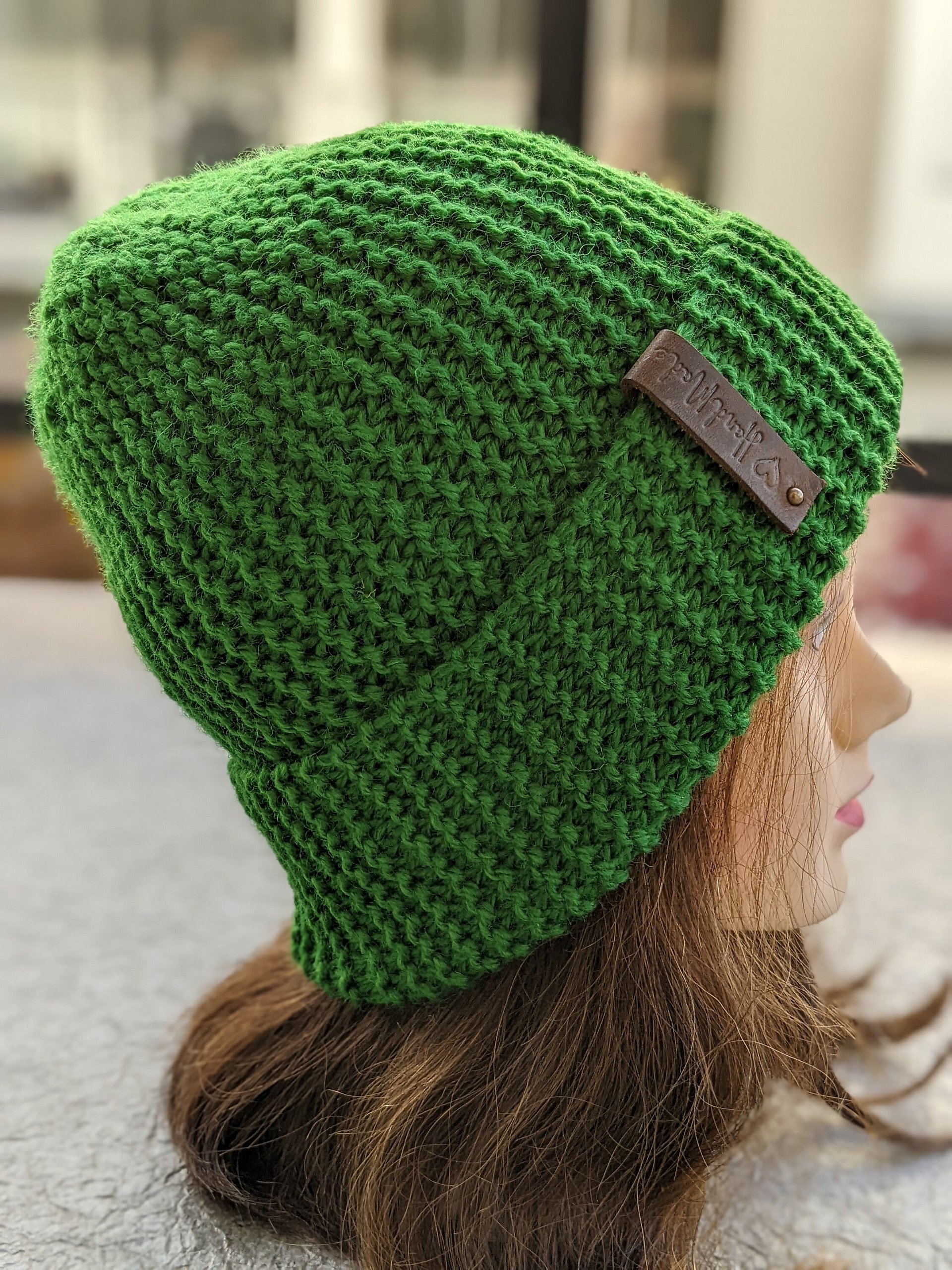 Flat Knit Slouchy Hat Pattern product image (6)