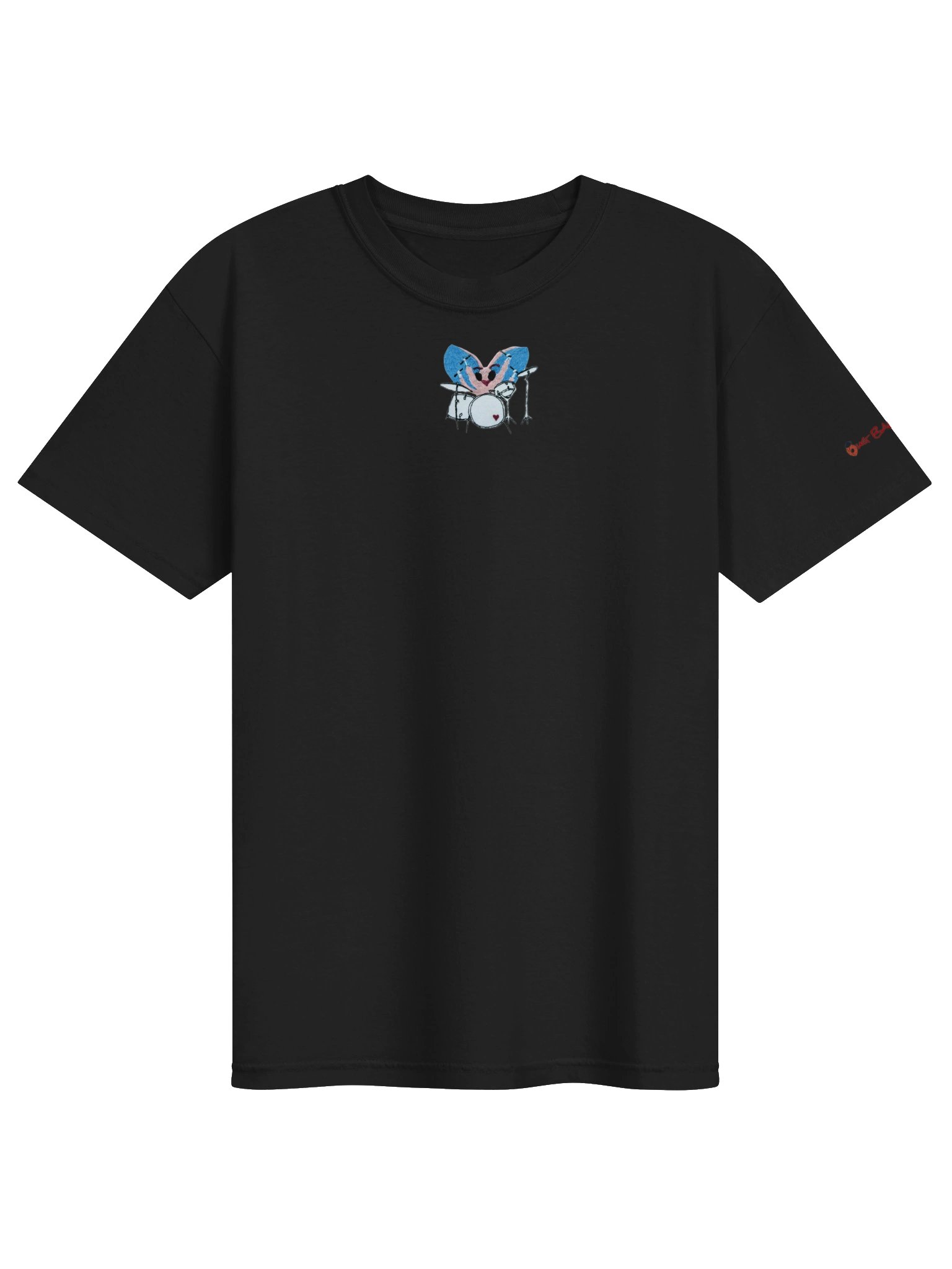 Bug Band Adult Unisex Digital Print Tee Centered  PinkBug with Logo product image (1)