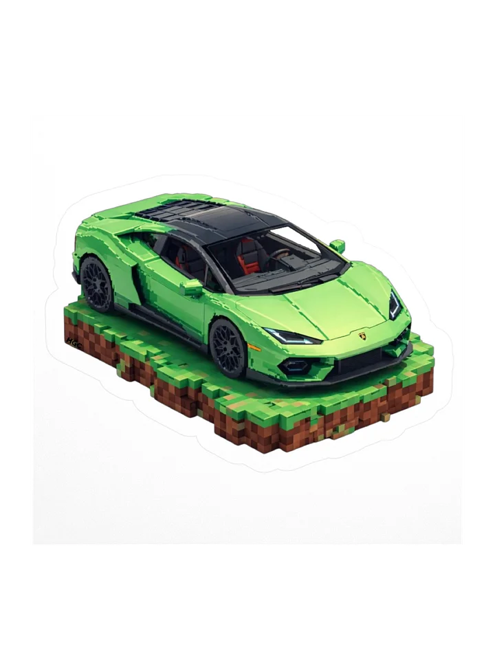 Green Lamborghini Temerario Sticker (Pixel, Retro, Minecraft) product image (2)