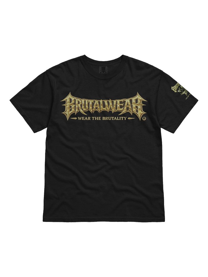 BrutalWear Thrash Metal/BW Medieval Art Font Logo Graphic Tee. product image (6)