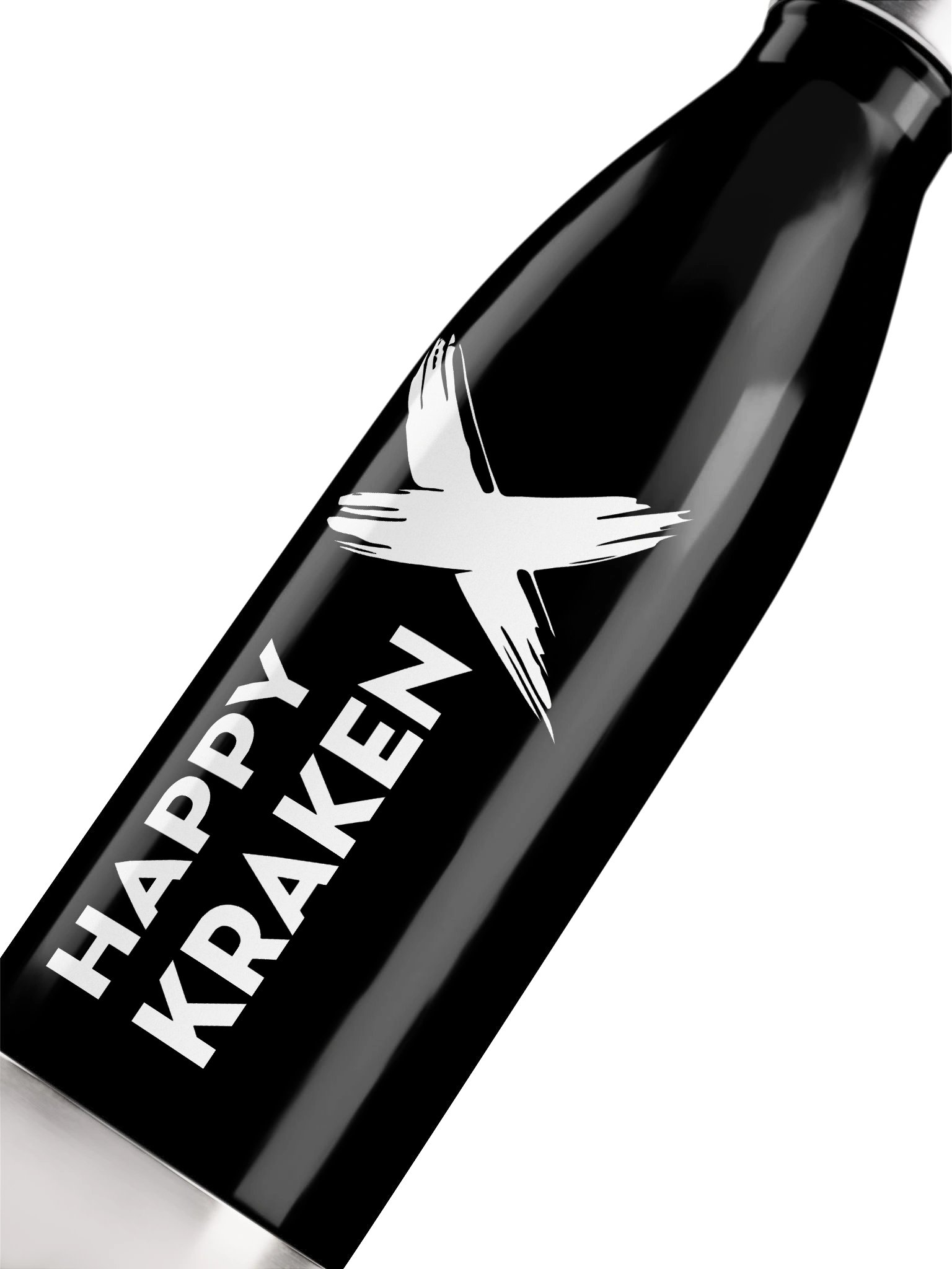 Kraken Logo Stainless Steel Water Bottle (Black) product image (3)