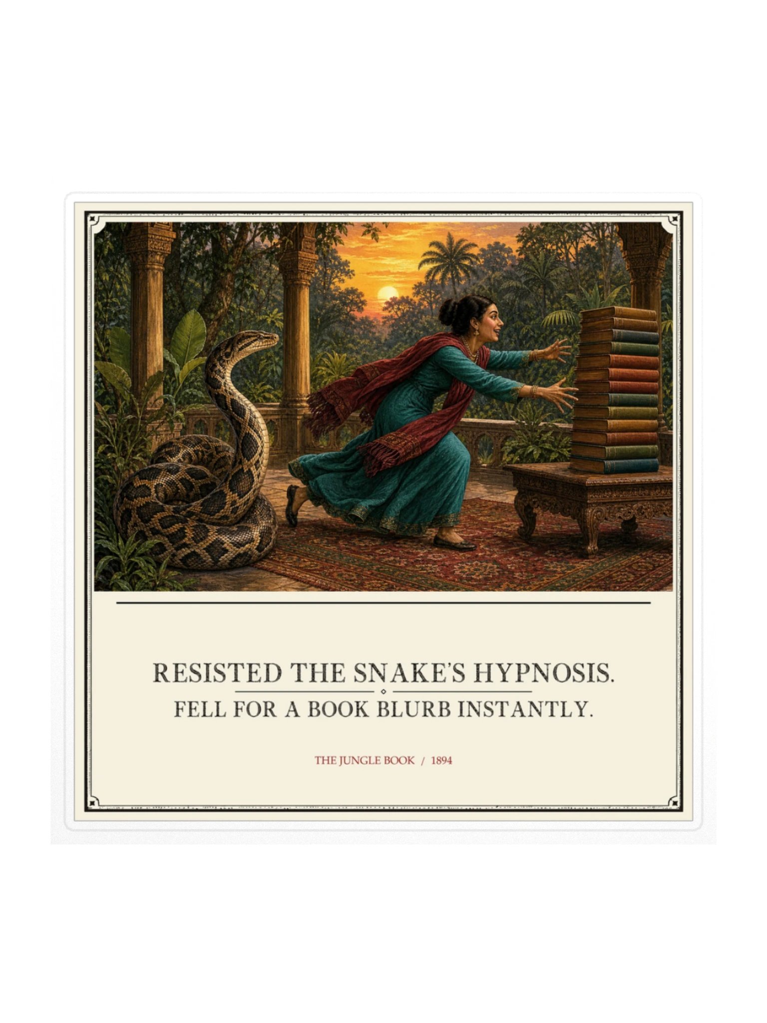 Resisted Snake S Hypnosis Fell For Book -- The Jungle Book Sticker product image (1)