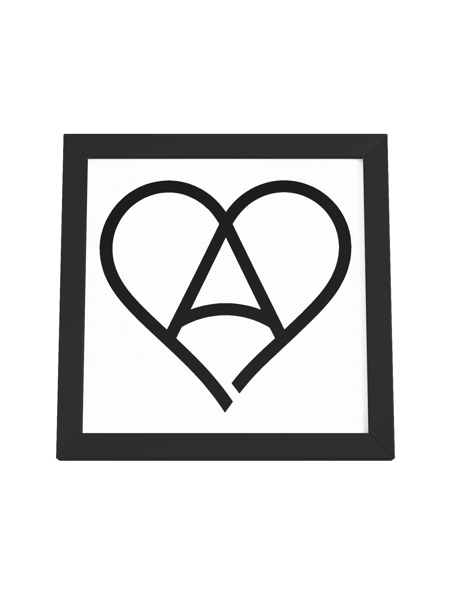 BOUKK Signature Black Heart Premium Framed Matte Poster product image (17)