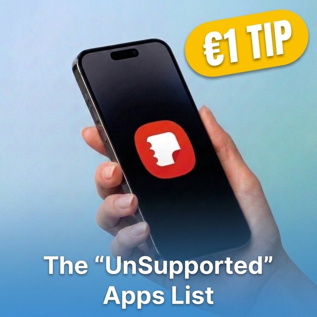 The "UnSupported” Apps List - "Free" Preview (PDF) product image (1)