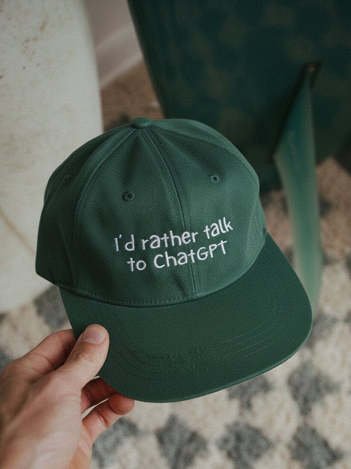 "I'd rather talk to ChatGPT" dad hat - 100% chino cotton product image (1)