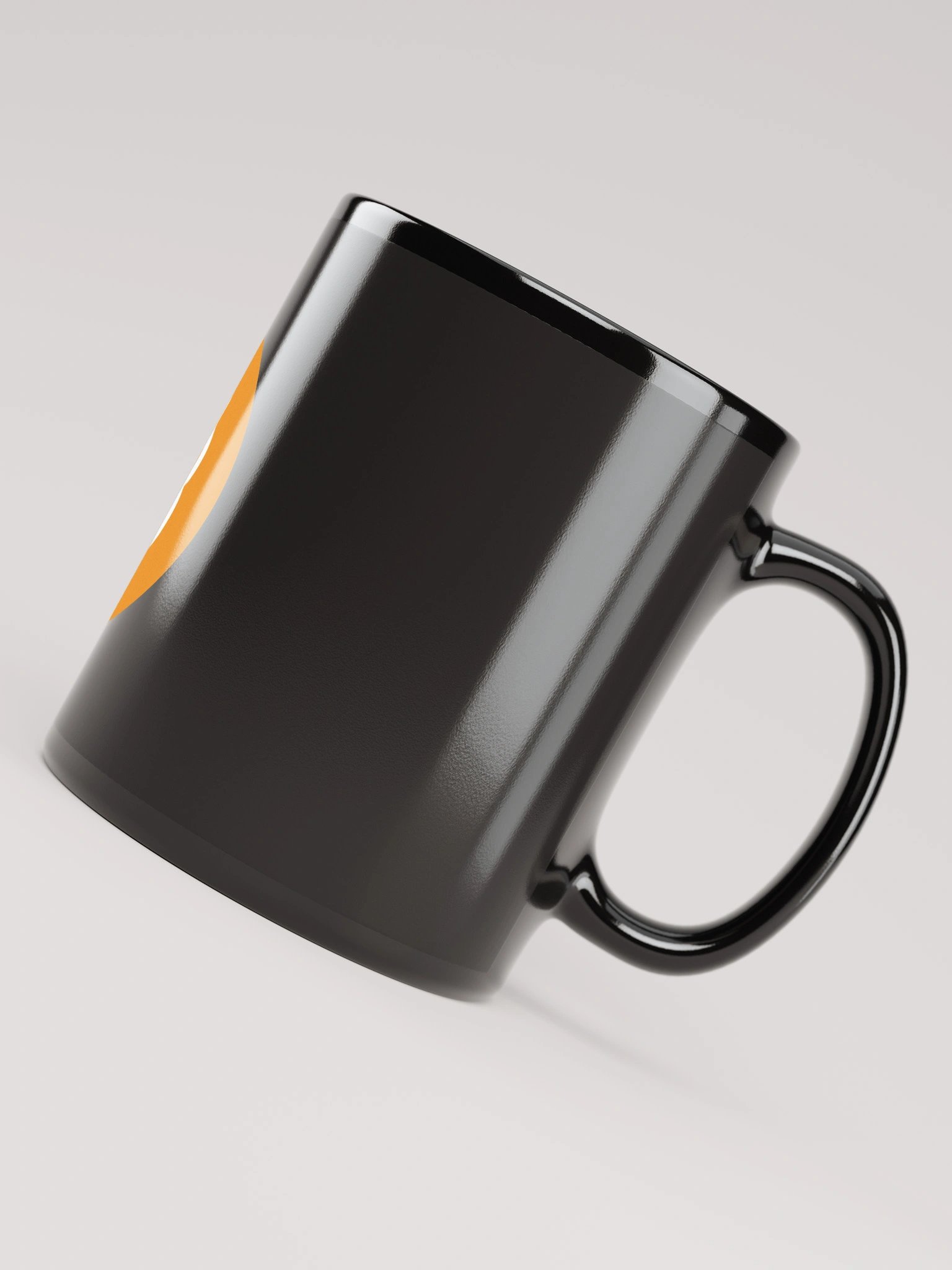 Bitcoin Symbol Black Glossy Mug product image (8)