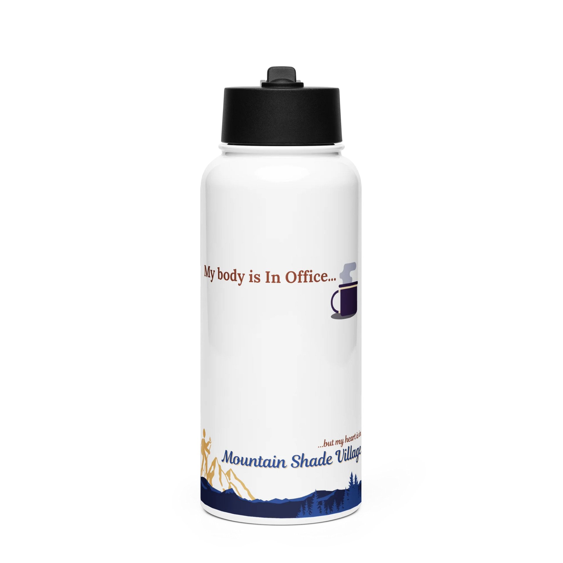 My Body is In Office Stainless Steel Water Bottle product image (1)