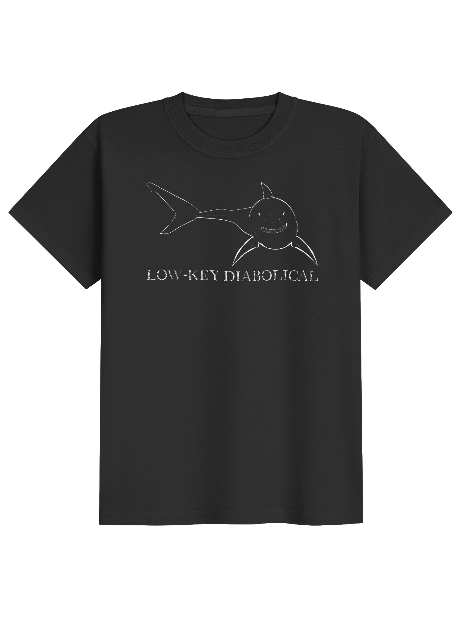 Low-Key Diabolical — Youth Great White Tee product image (1)