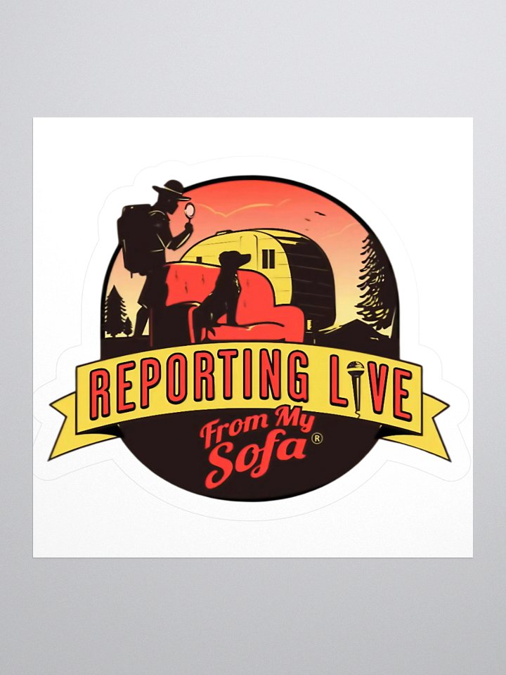 Reporting Live From My Sofa Official Logo Sticker product image (1)