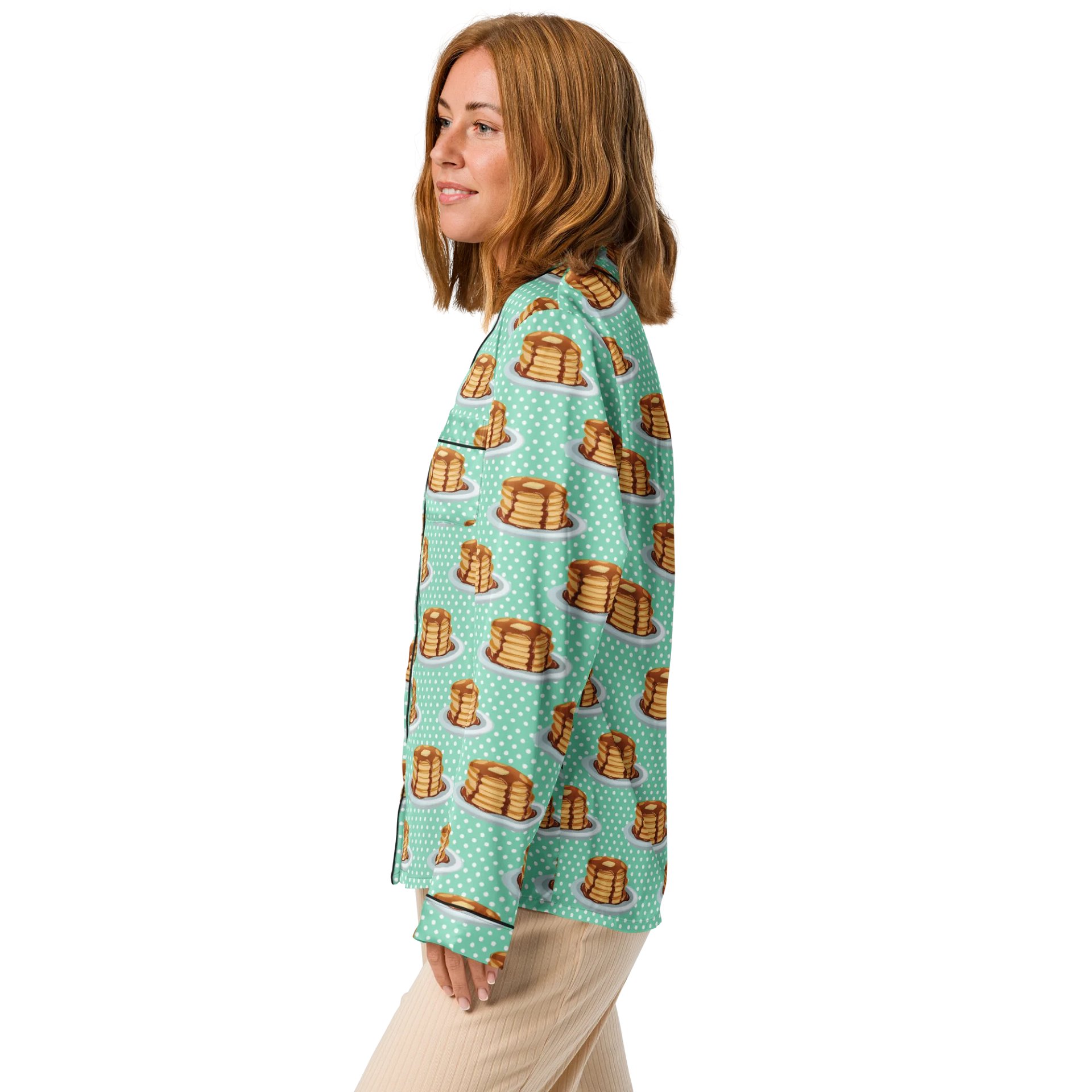 Pancakes & Polkadots Pattern Pyjama Shirt product image (5)