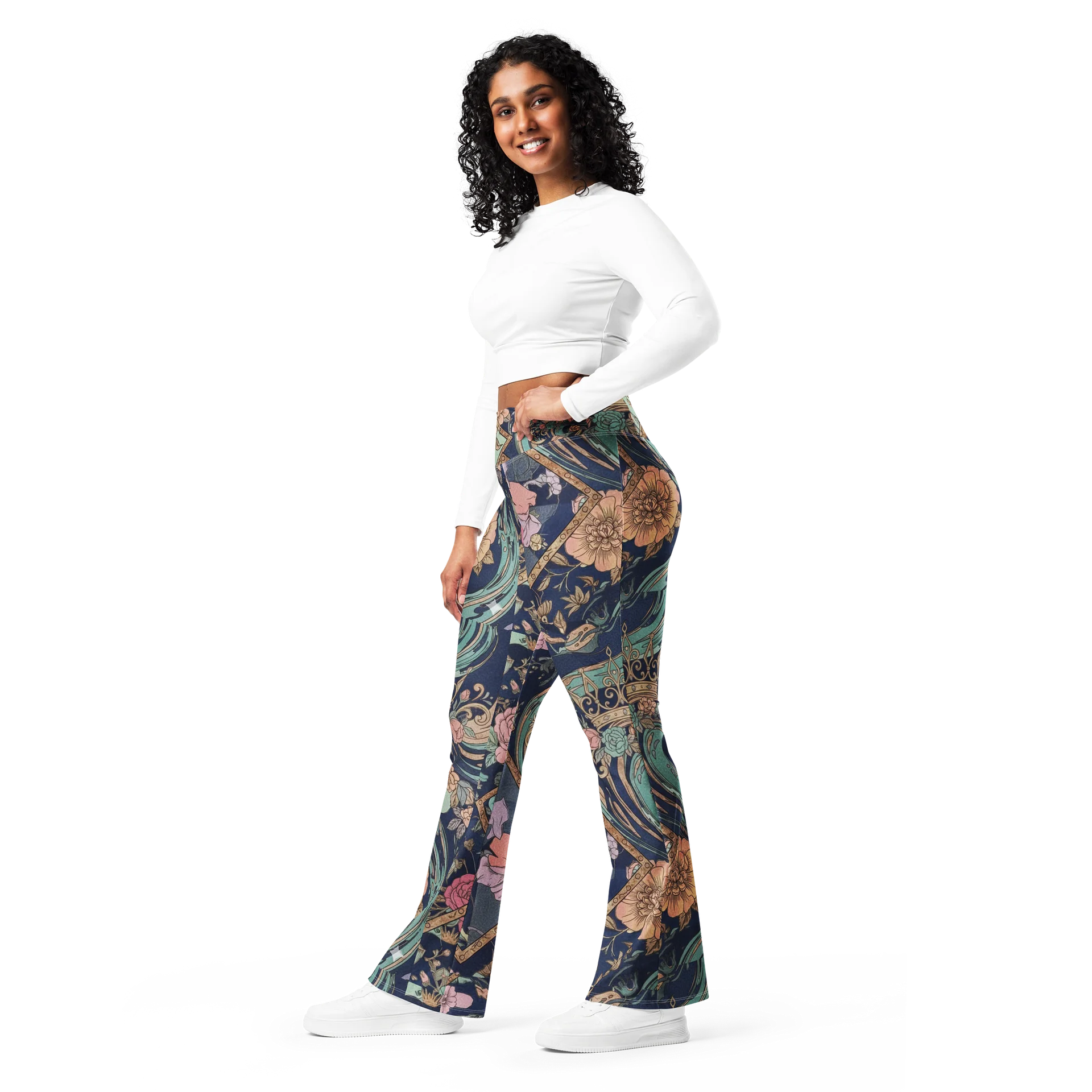 Floral Harmony Flare Leggings product image (11)