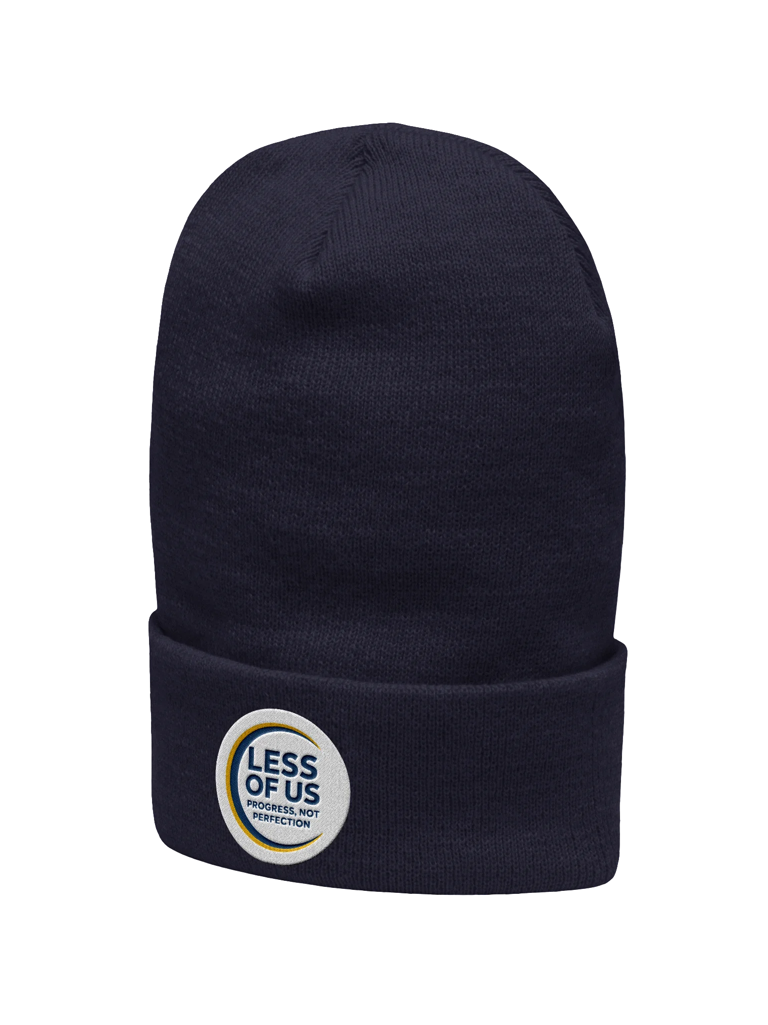 LESS OF US 'Progress, Not Perfection' Cuffed Beanie product image (2)