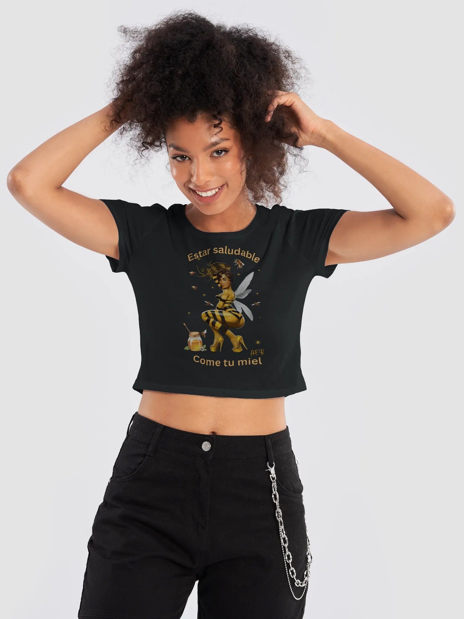 Bee Healthy Crop Tee product image (15)