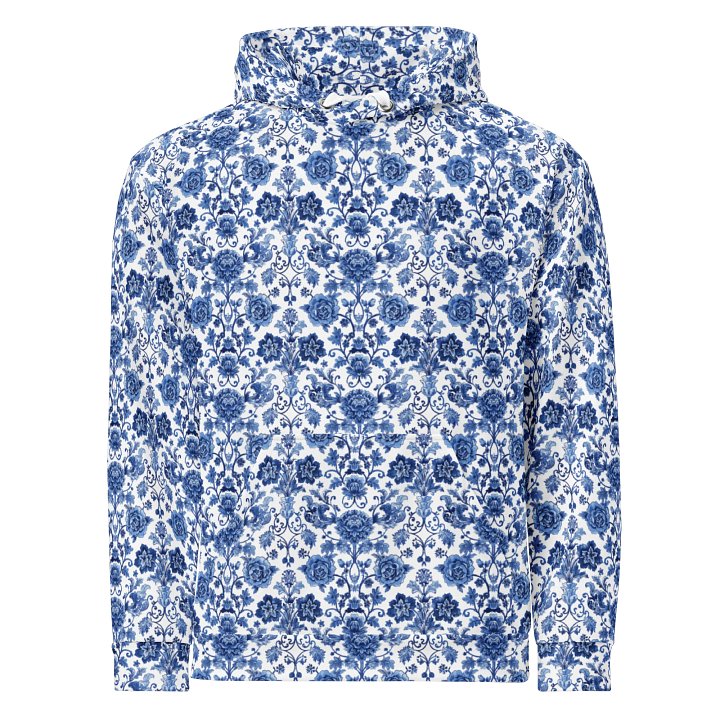 Blue Floral Porcelain Hoodie product image (1)