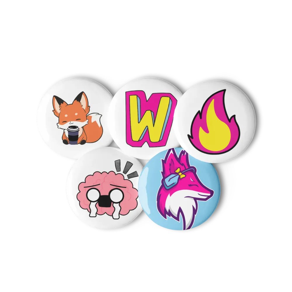 FoxyMandy Emotes Button Pins Set product image (3)
