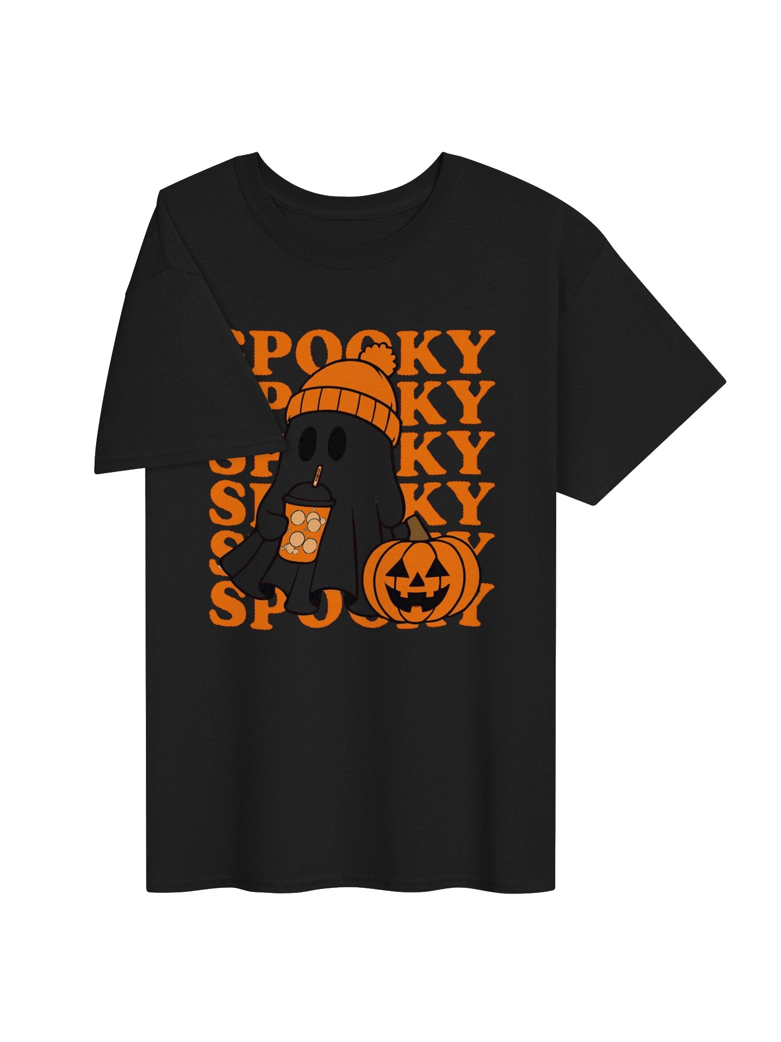 Spooky Ghost Pumpkin Latte Cute Halloween T-Shirt product image (18)