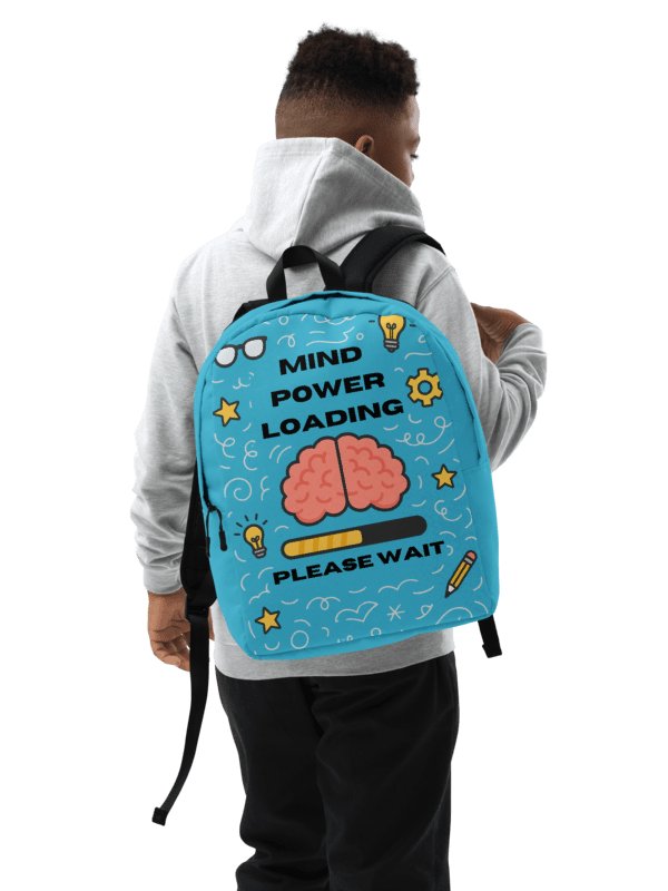 Mind Power Loading… Please Wait Backpack(Summer Sky Blue) product image (1)