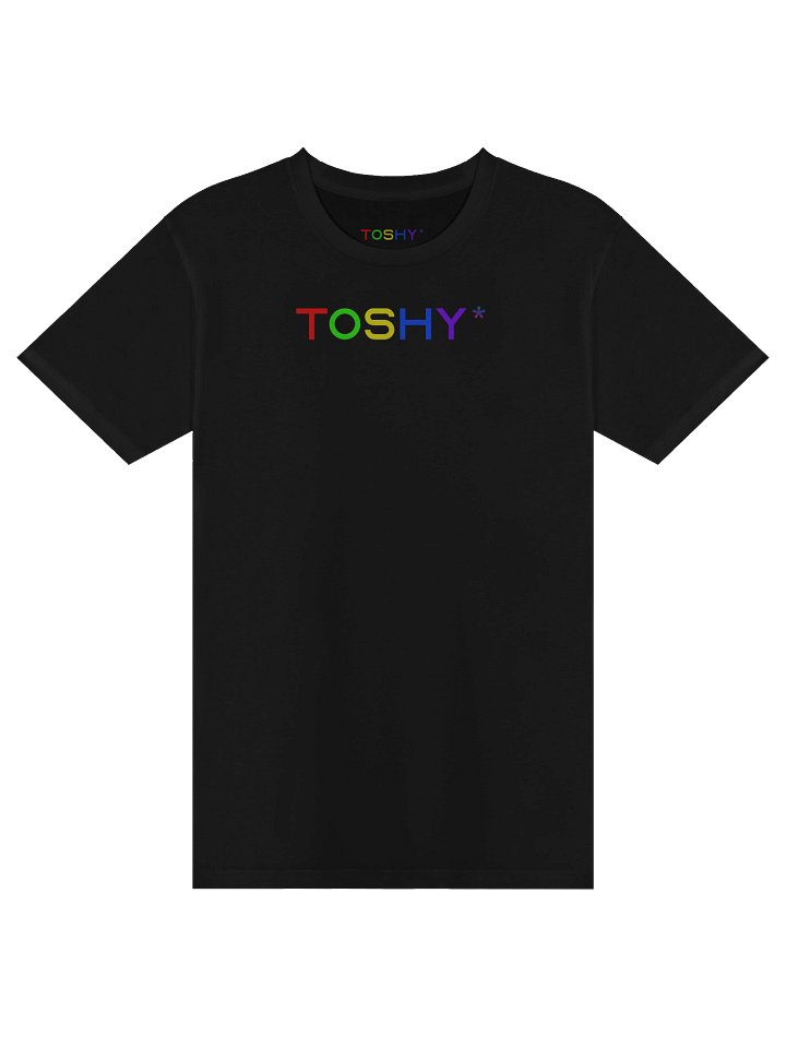 TOSHY* SHIRT (COLORFUL TEXT) (BLACK) product image (1)