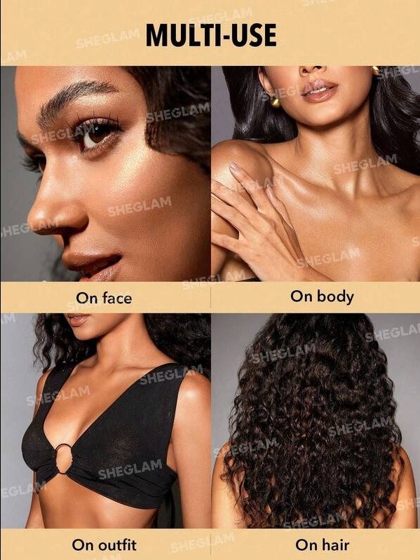 Go Go Glow Highlighting Body Mist-Gold Body Glitter Powder Spray High-Shine Finish Multi-Use Shimmer Glow Highlighter Face Makeup Brand Beauty Makeup Face Paint Cosmetic product image (2)