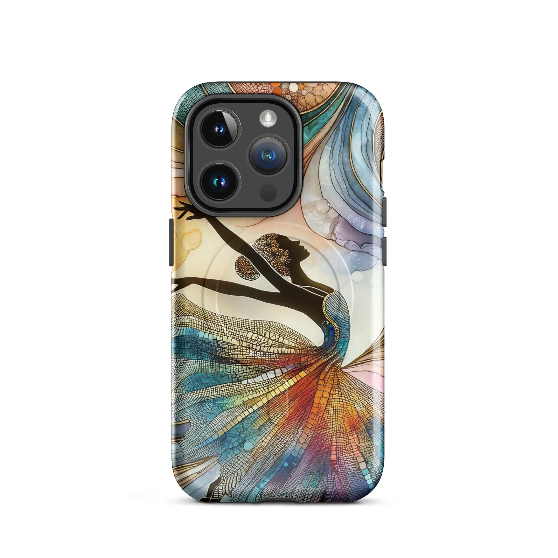 Dancing Mosaic Ballerina Tough Magnetic MagSafe® iPhone® 14, iPhone 15, iPhone 16, IPhone 17, Pro, Pro Max, Plus Cases. product image (2)