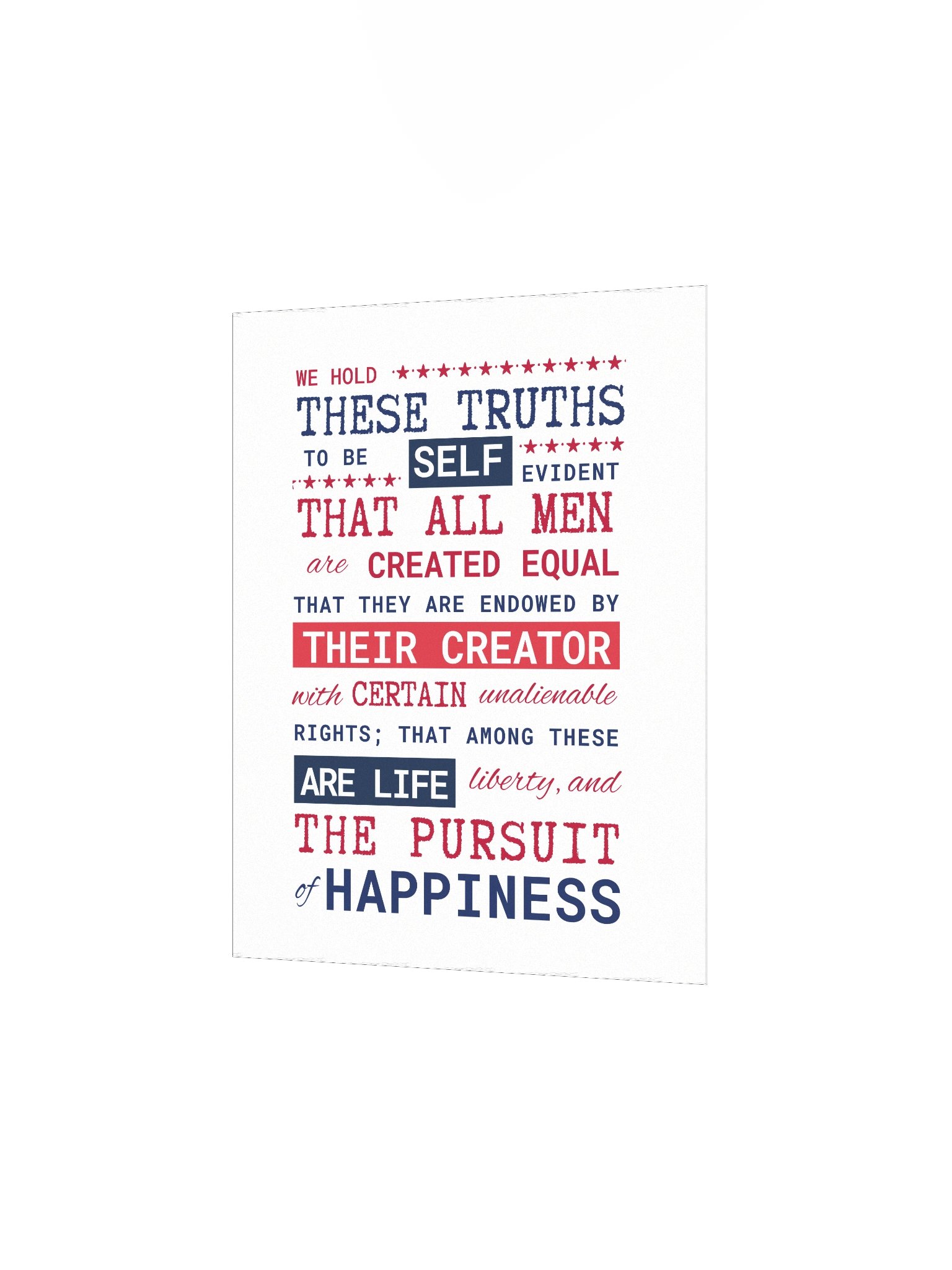 Declaration of Independence Quote — Patriotic Wall Poster product image (4)