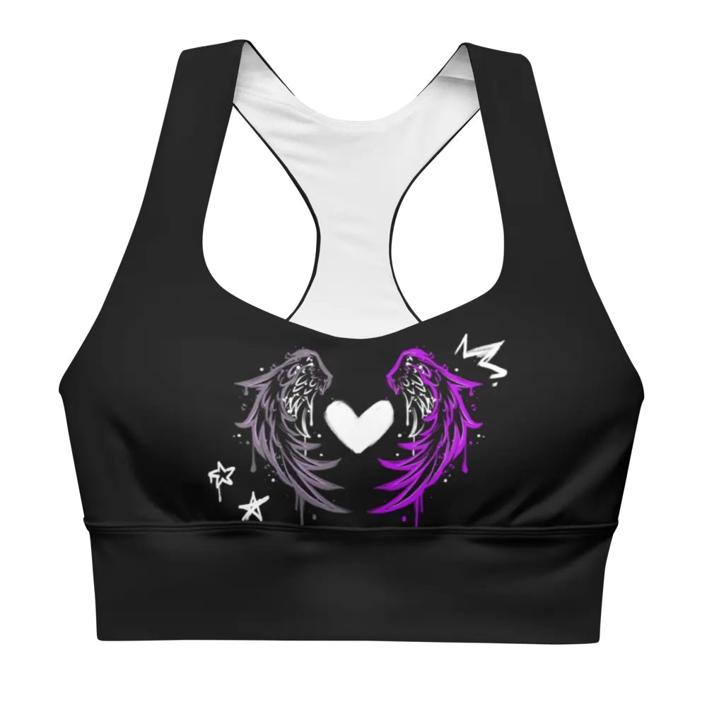 RISE Collection: Subtle Asexual Pride Phoenix Mild Compression Sports Bra product image (4)