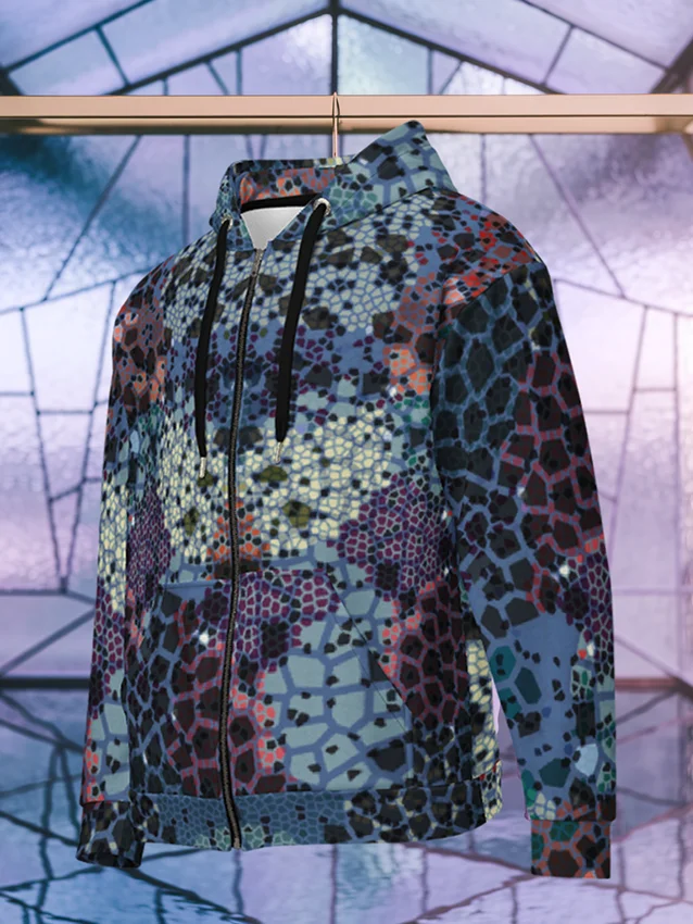 Stained glass Recycled Unisex Zip Hoodie product image (4)