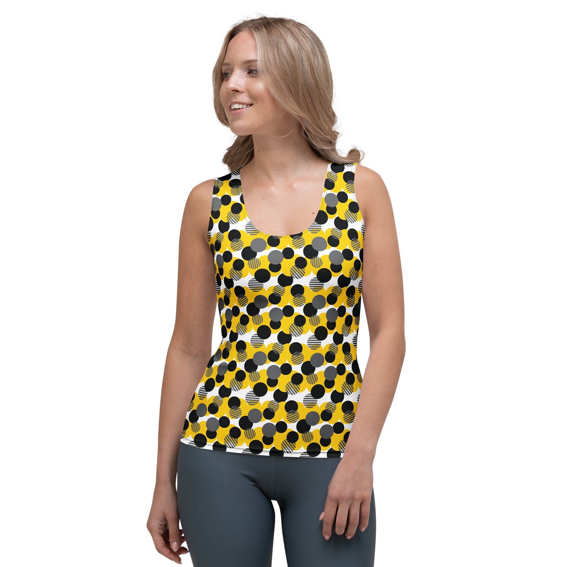 Cozy Chic Modern Geometric Polka Dot All-Over Print Women's Tank Top product image (1)