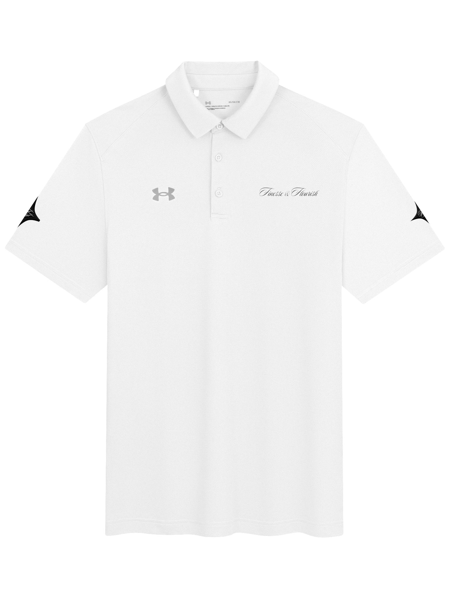 F&F Script x Under Armour® Men's Polo Shirt (WHT) product image (1)