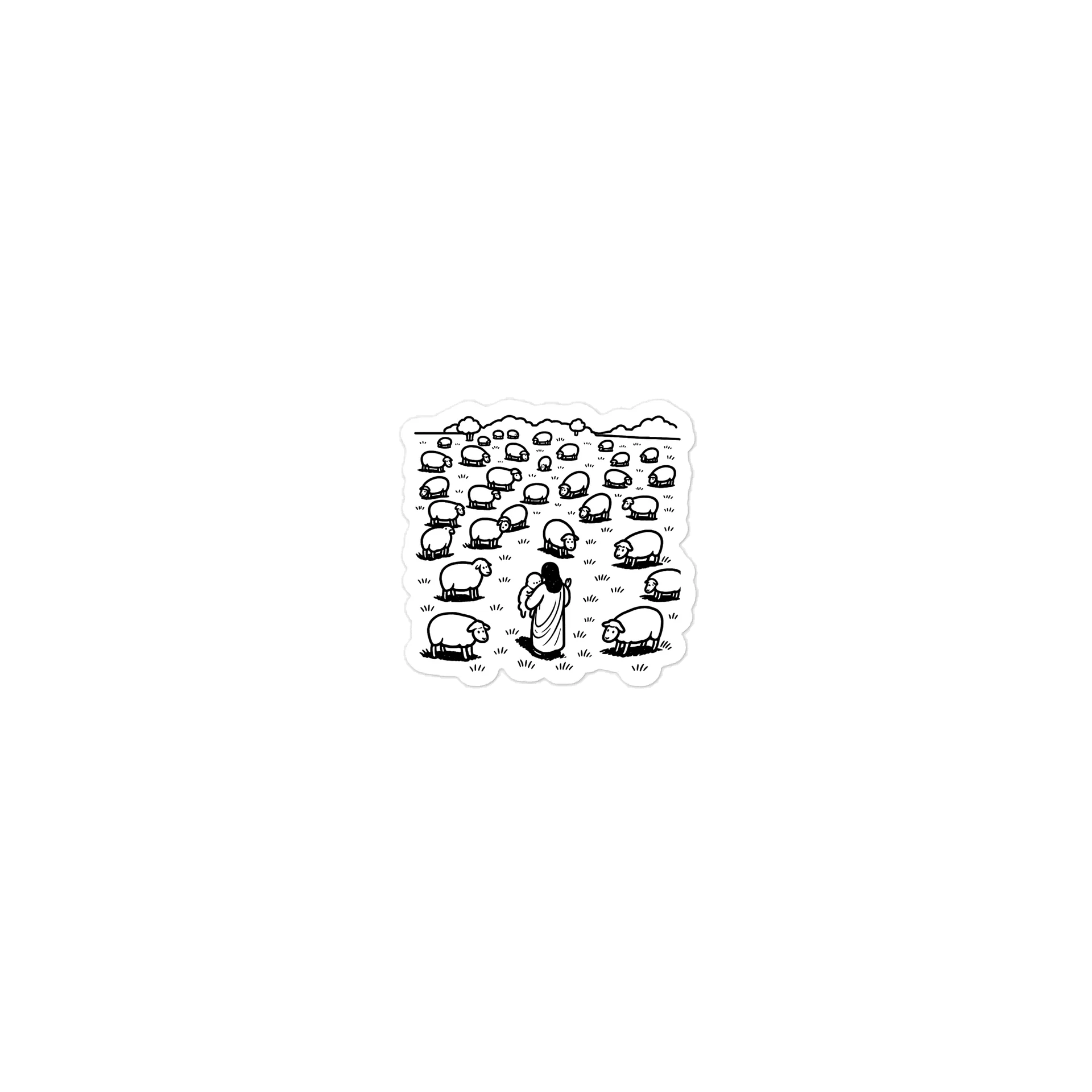 The Good Shepherd Doodle Die-Cut Sticker product image (1)