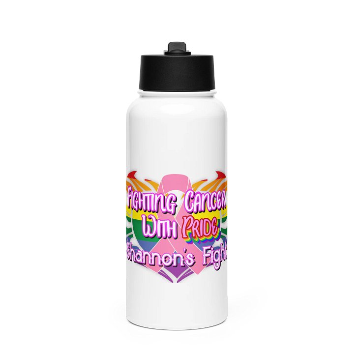 Fighting Cancer w/ Pride - Stainless Steel Water Bottle product image (1)