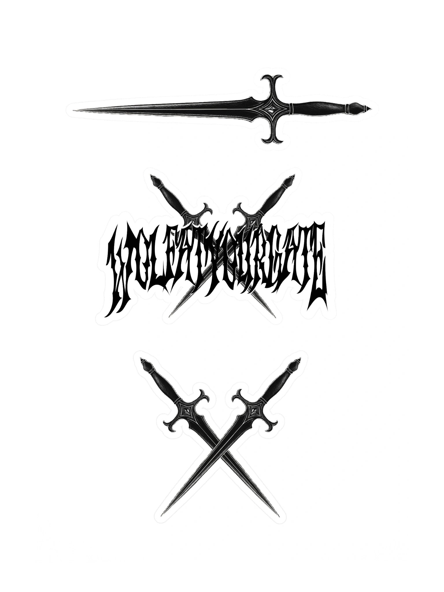 WolfAtYourGate Daggers Sticker Sheet product image (3)