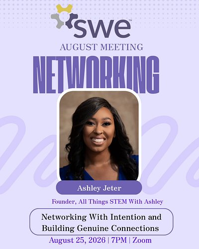 Tonight our founder, Ashley will be speaking at The Society of Women Engineers meeting tonight! 

The topic will be on Networ...
