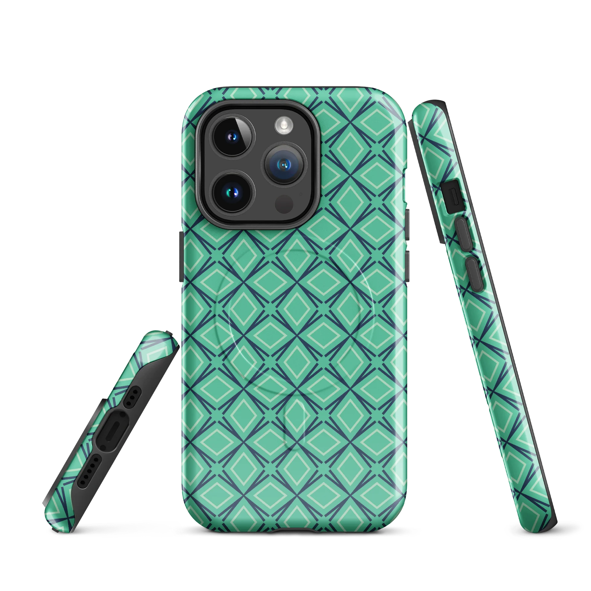 Geometric Illusion iPhone 17 Tough MagSafe Case - Shockproof Dual-Layer Geometric Protective Cover product image (1)