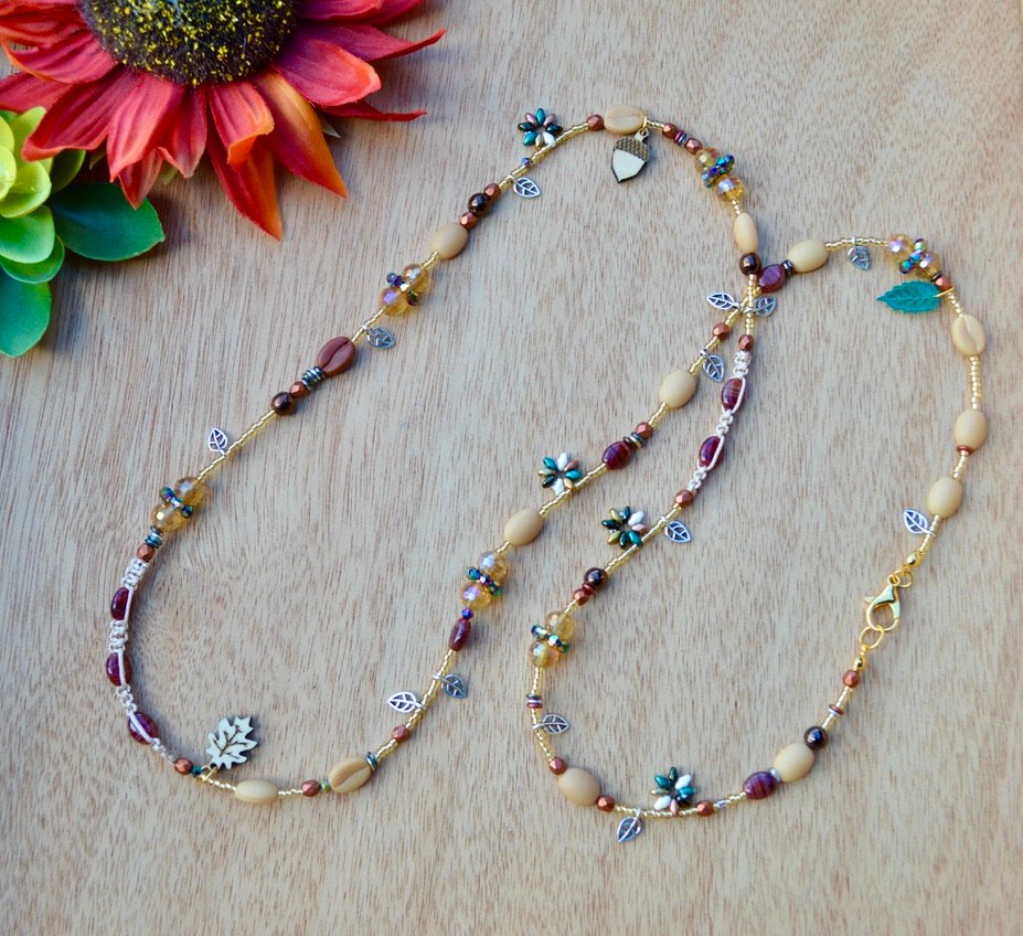 Earthy Handmade Beaded Bohemian Layering Necklace product image (4)