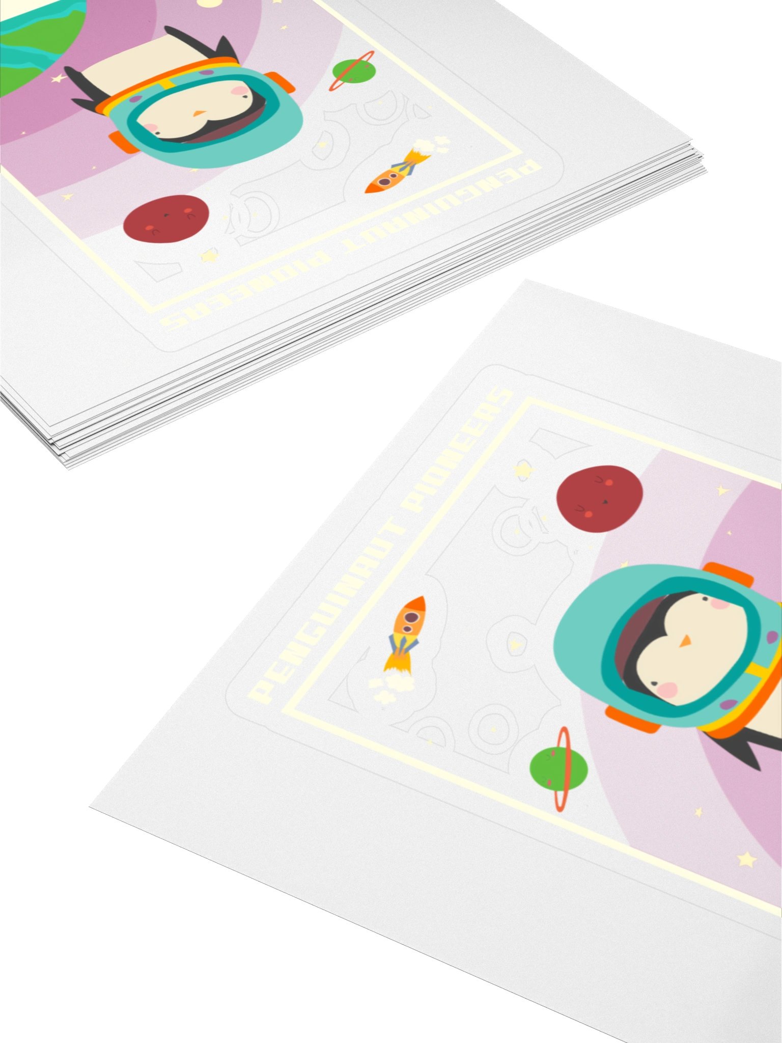 Space Penguin Kiss Cut Stickers product image (4)