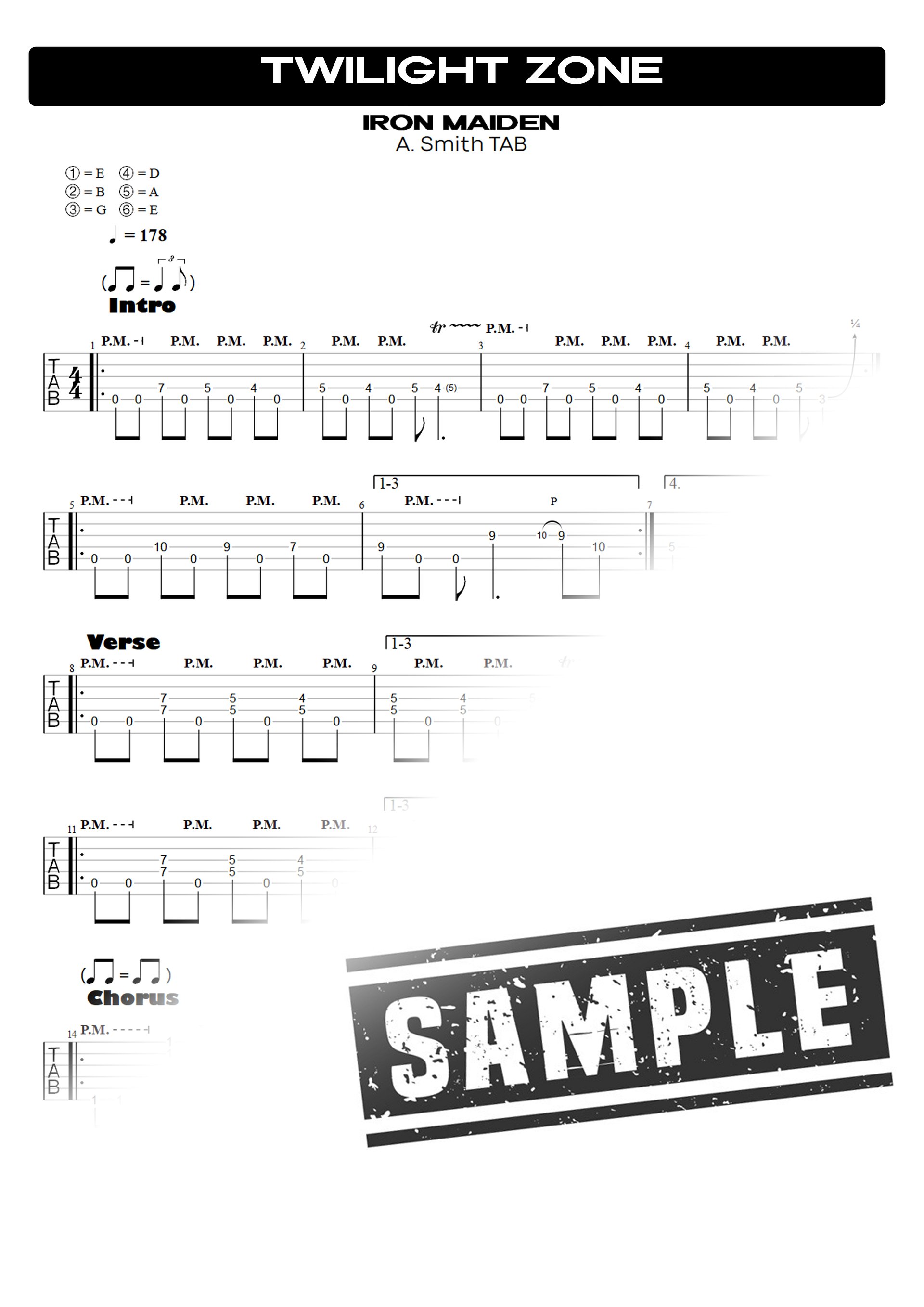 Twilight Zone PDF TAB + Backing Track MP3 product image (2)