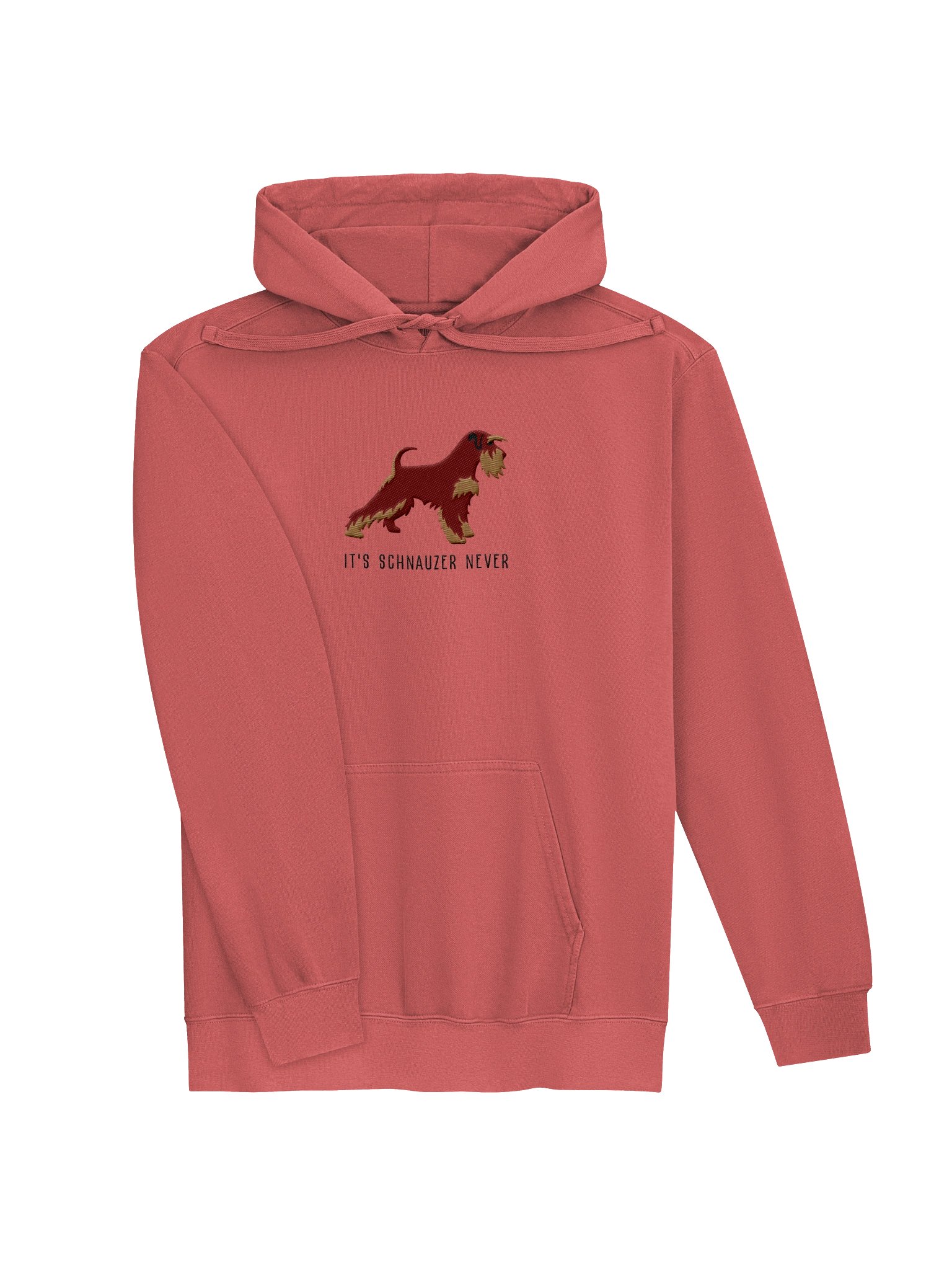 It's Schnauzer Never Premium Hoodie (Embroidered) of a Miniature Schnauzer(Liver & Tan) product image (7)
