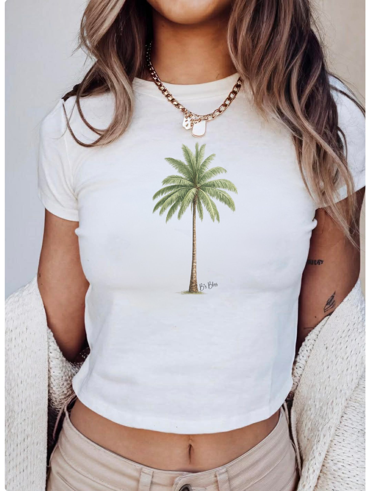 Palm Tree Baby Tee product image (2)