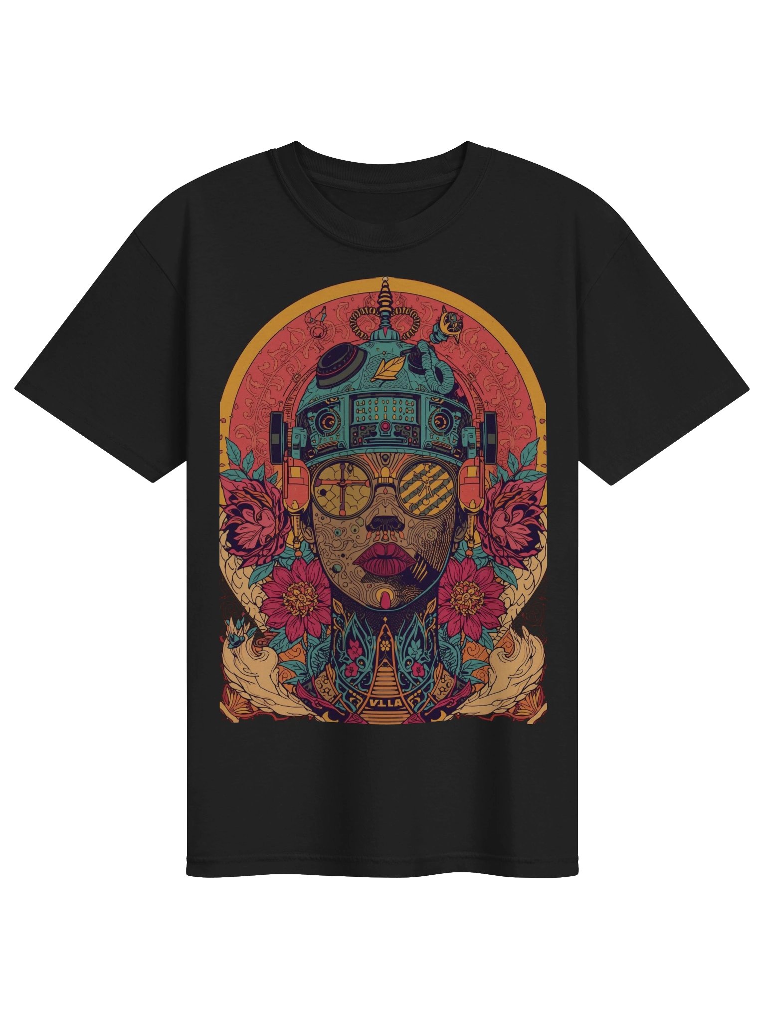 Psychedelic Cyber Bloom Heavyweight Tee product image (1)