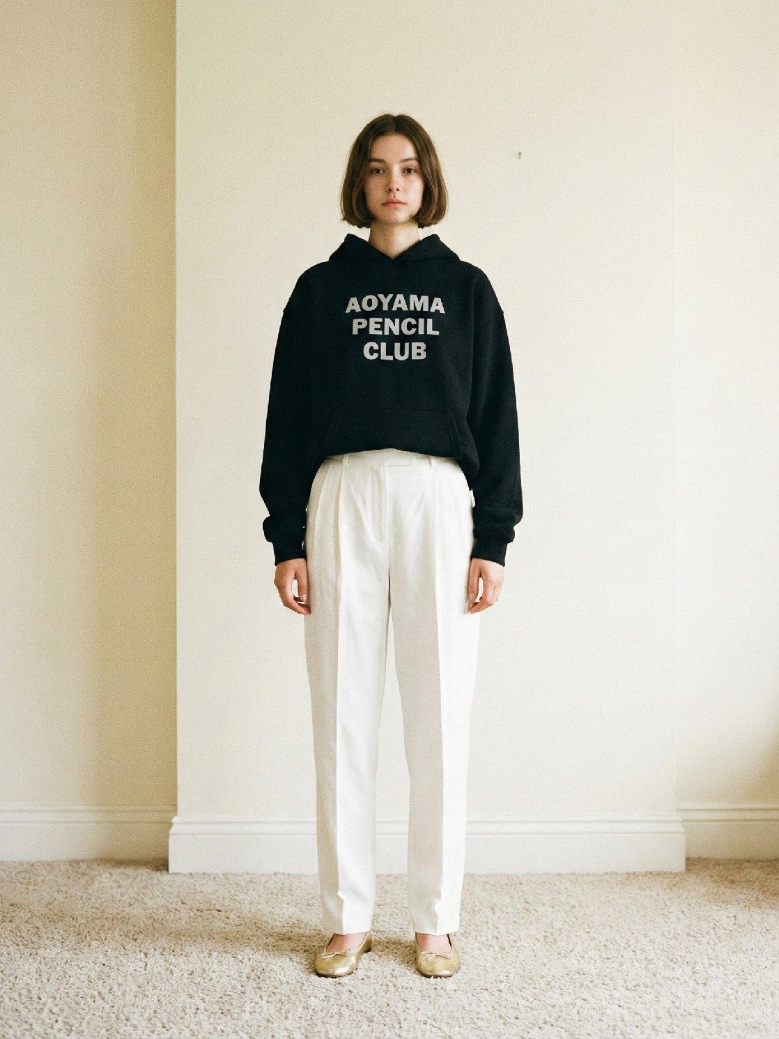 Unisex Premium Oversized Hoodie, White Logo product image (2)