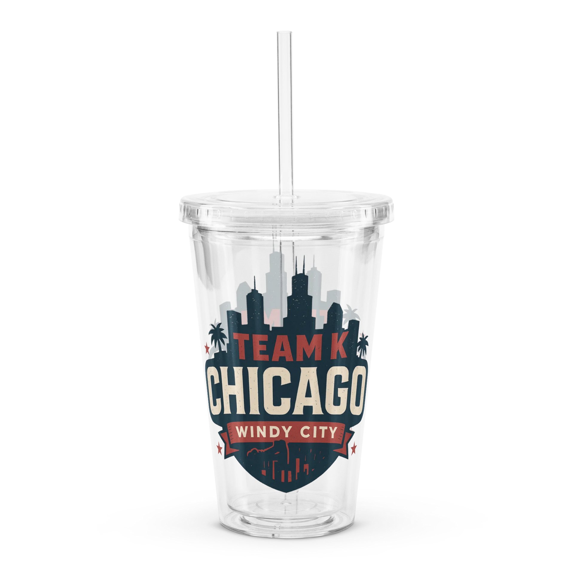 Team K Chicago Clear Plastic Tumbler product image (1)