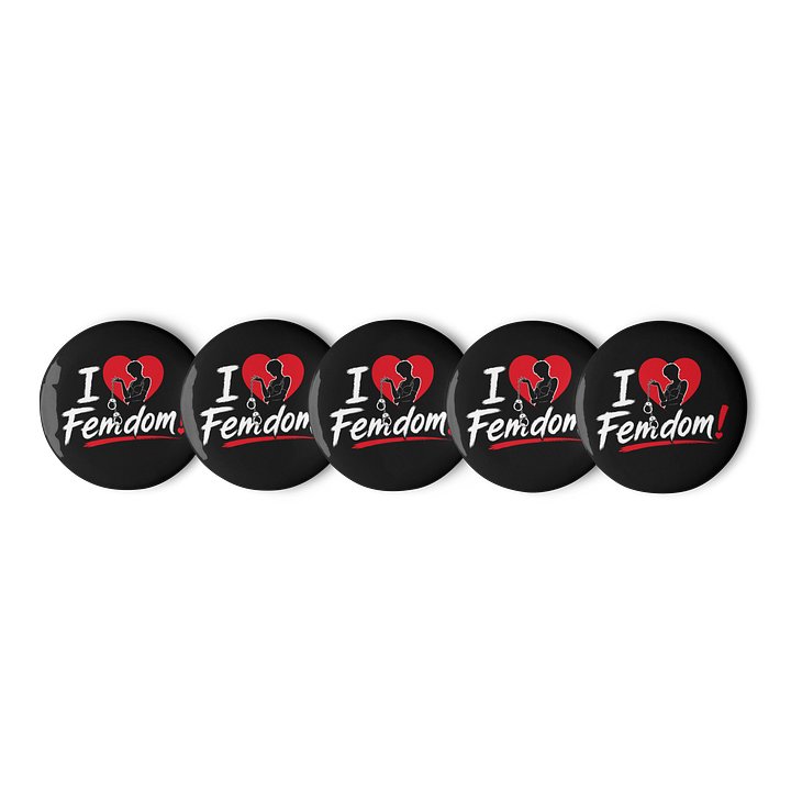 I Love Femdom! – Gothic Button Pin Set (5-Pack) product image (1)