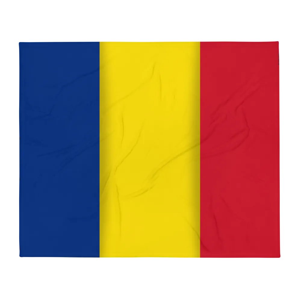 Blue Yellow Red Flag Colored Throw Blanket product image (2)